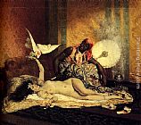 Ferdinand Roybet Canvas Paintings - Odalisque (La Sultane)
